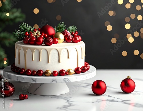 Xmas cake Generated image