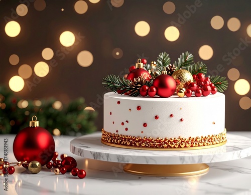 Xmas cake Generated image
