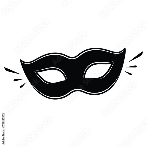 Mysterious black masquerade mask with sparkle accents for festive events and parties