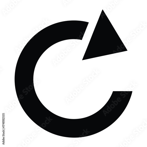Circular arrow icon representing reloading or refreshing web pages and data