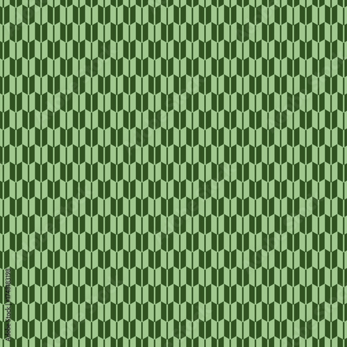 和柄の矢絣柄で緑系色