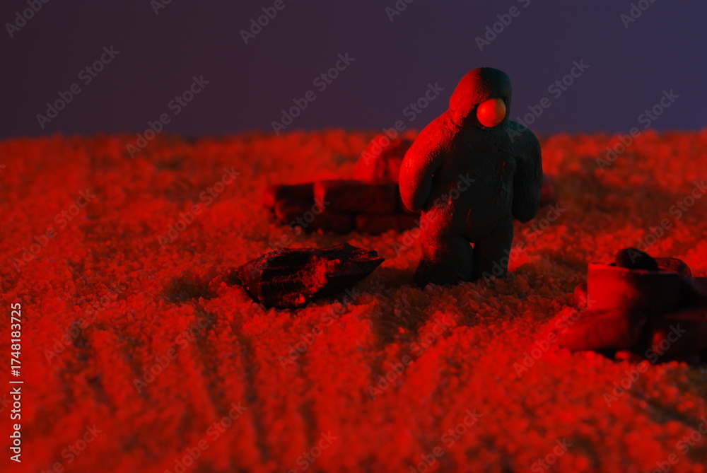 Obraz premium Plasticine character, astronaut