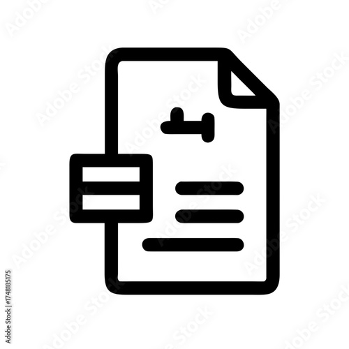 Document with attachment representing data storage