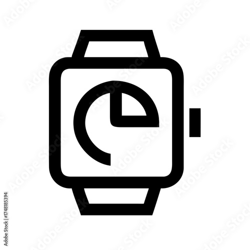 A modern smartwatch with a square face