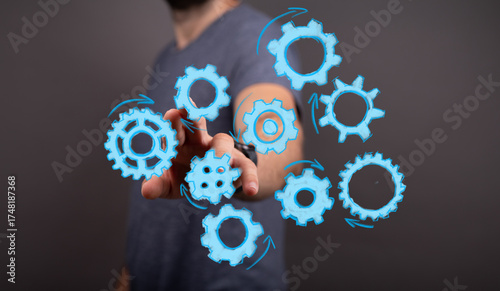 Abstract image of a man int...