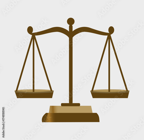 Golden Scales of Justice — Symbol of Law and Legal Balance