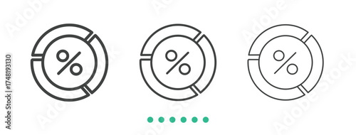 Chart and Diagram icon. Thin line icon vector
