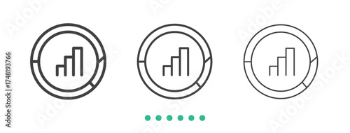 Chart and Diagram icon. Thin line icon vector