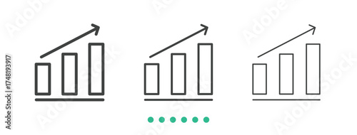 Chart and Diagram icon. Thin line icon vector
