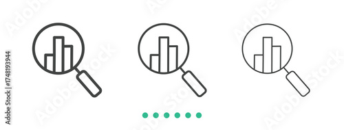 Chart and Diagram icon. Thin line icon vector