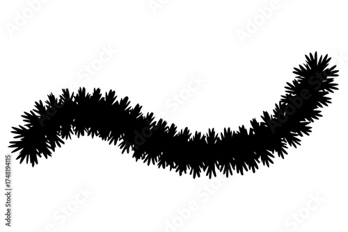 christmas tinsel  silhouette illustration
