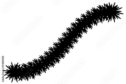 christmas tinsel  silhouette illustration