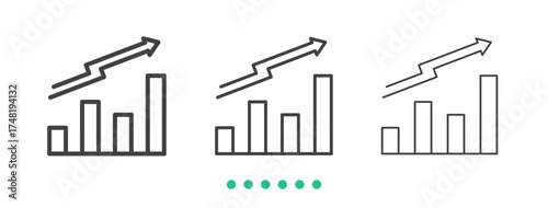 Chart and Diagram icon. Thin line icon vector