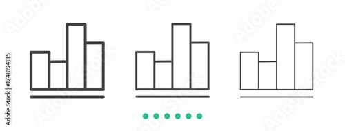 Chart and Diagram icon. Thin line icon vector