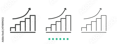 Chart and Diagram icon. Thin line icon vector