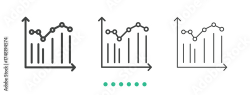 Chart and Diagram icon. Thin line icon vector
