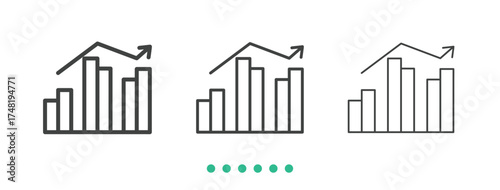 Chart and Diagram icon. Thin line icon vector