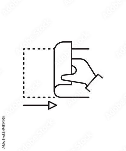 peel off icon, vector best line icon.