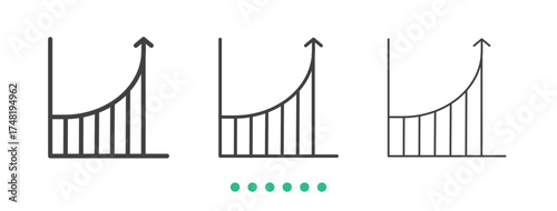 Chart and Diagram icon. Thin line icon vector