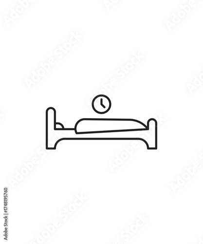 rest time icon, vector best line icon.