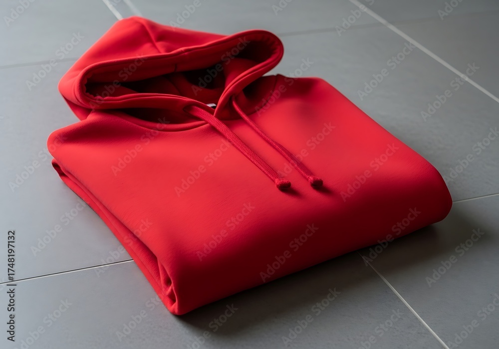 custom made wallpaper toronto digitalRed hoodie folded on a grey surface