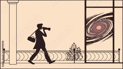 Astronomical Photography Illustration.