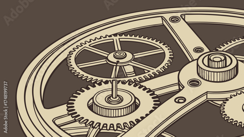Mechanical Gear Illustration.