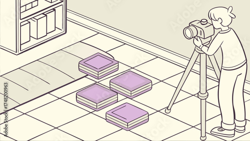 Photographer Taking Pictures of Products or Items in a Studio Setting.