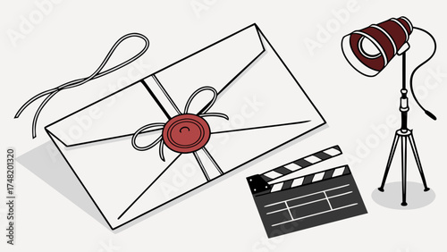 Production and Correspondence Elements Illustration.