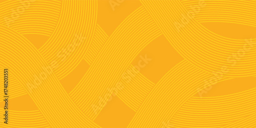 Pasta background, spaghetti abstract geometric pattern. Macaroni yellow poster. Wavy abstract pattern. vector