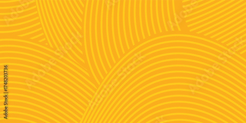 Pasta background, spaghetti abstract geometric pattern. Macaroni yellow poster. modern