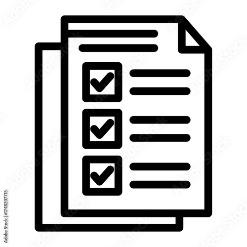 Legal Document Paperwork Archive icon from the Notary icon collection (Outline Style)