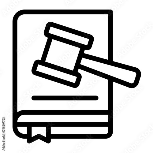 Legal Justice Law Book icon from the Notary icon collection (Outline Style)