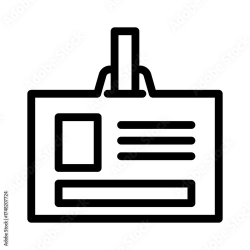 Identification Document Verification icon from the Notary icon collection (Outline Style)