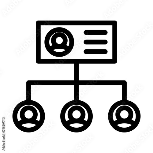 Legal Team Organization Structure icon from the Notary icon collection (Outline Style)