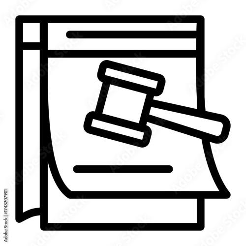 Legal Event Schedule icon from the Notary icon collection (Outline Style)