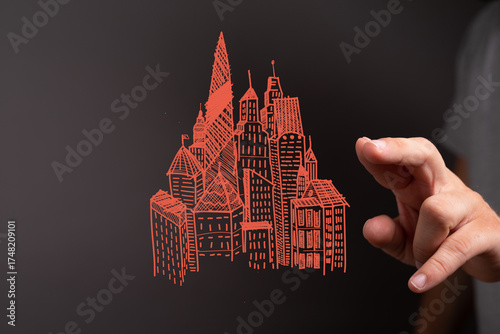 Hand gestures, city sketch,...