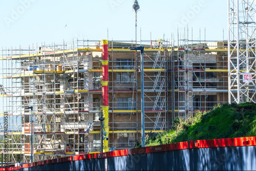 construction site with crane
