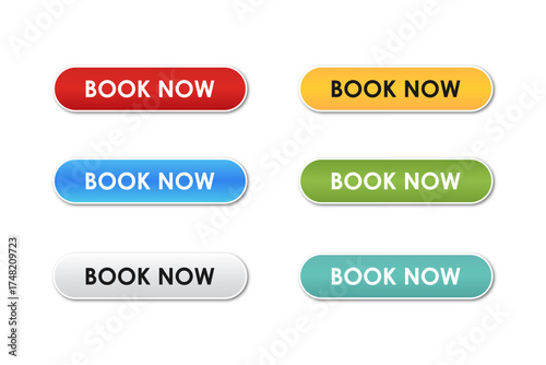 Book now button vector llustration