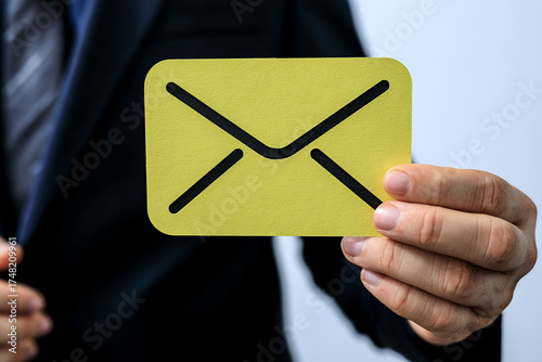 Close-up of a businessman h...
