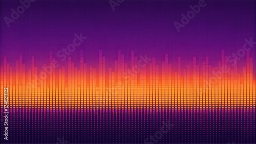 Gradient background with abstract retro noise elements in shades of purple and orange