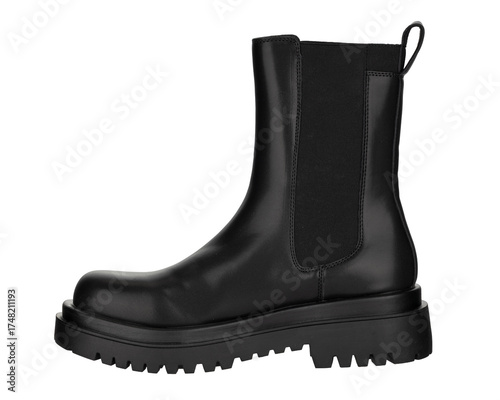 Tableau sur toile Black chelsea boot with elastic panel