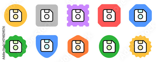 Editable vector save storage floppy disk icon. Part of a big icon set family. Perfect for web and app interfaces, presentations, infographics, etc