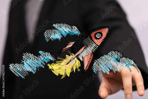 Concept of business launch ...