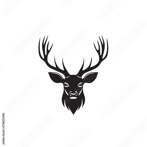 deer head silhouette vector