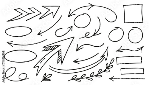Hand-Drawn Arrow Doodle Elements