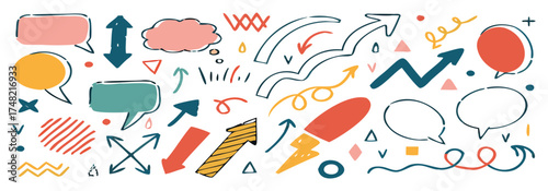 Colorful Retro Arrows and Elements