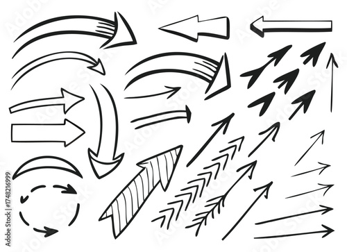 Bold Retro Arrow Sketch Collection