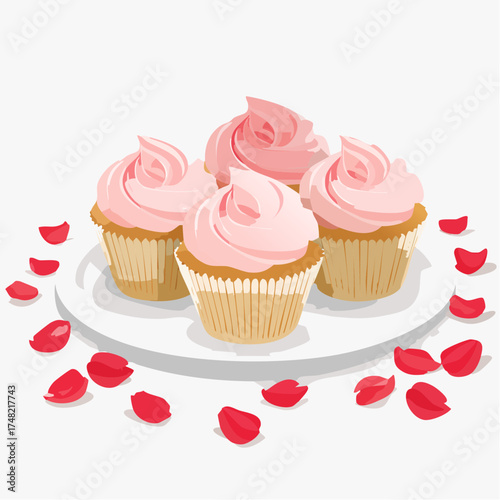 Romantische Rosen-Cupcakes
