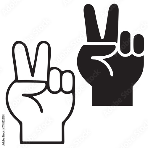 hand chill mode sign icon